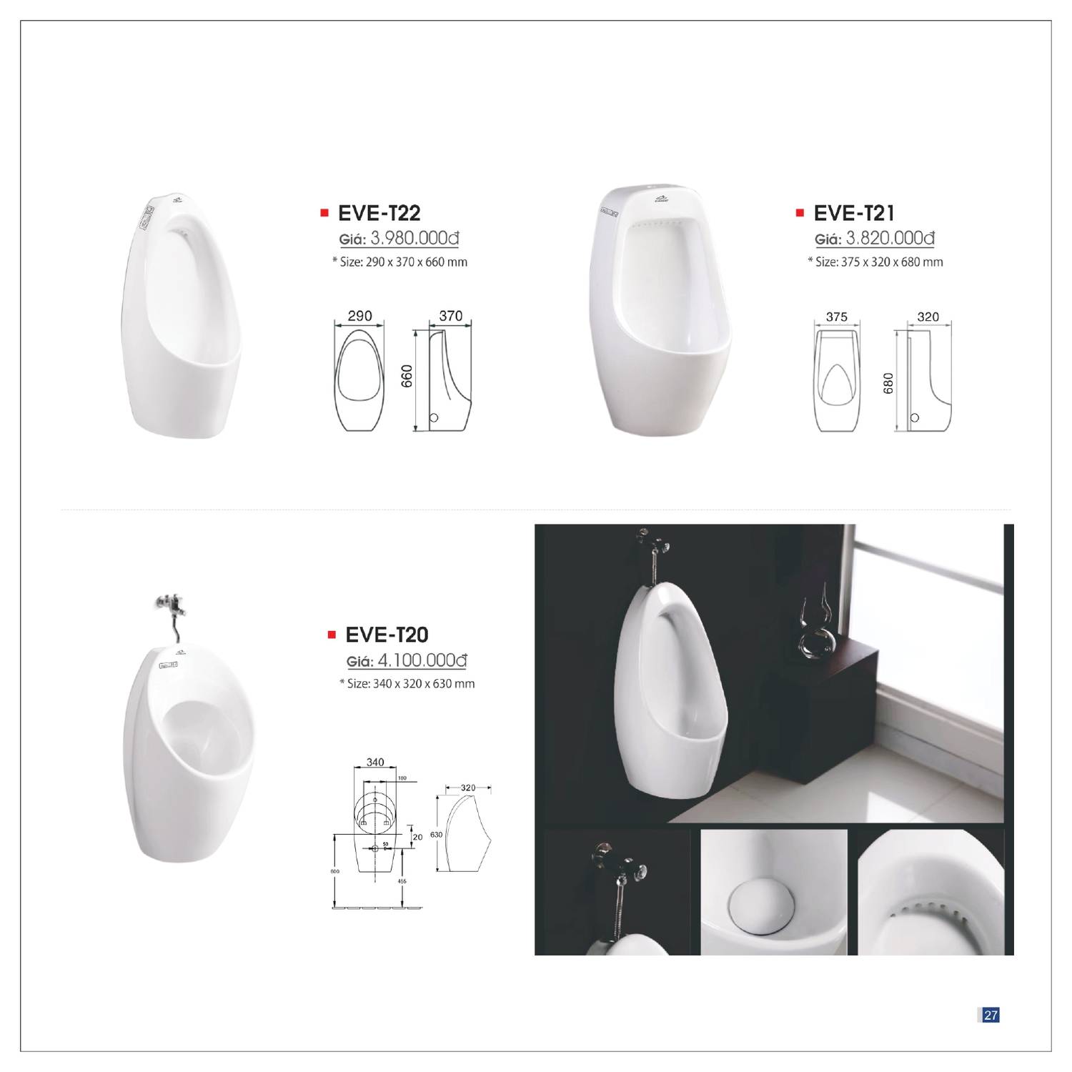 Thiết bị vệ sinh EVEREST Catalogue và Bảng giá mới nhất 2025 /Page 27